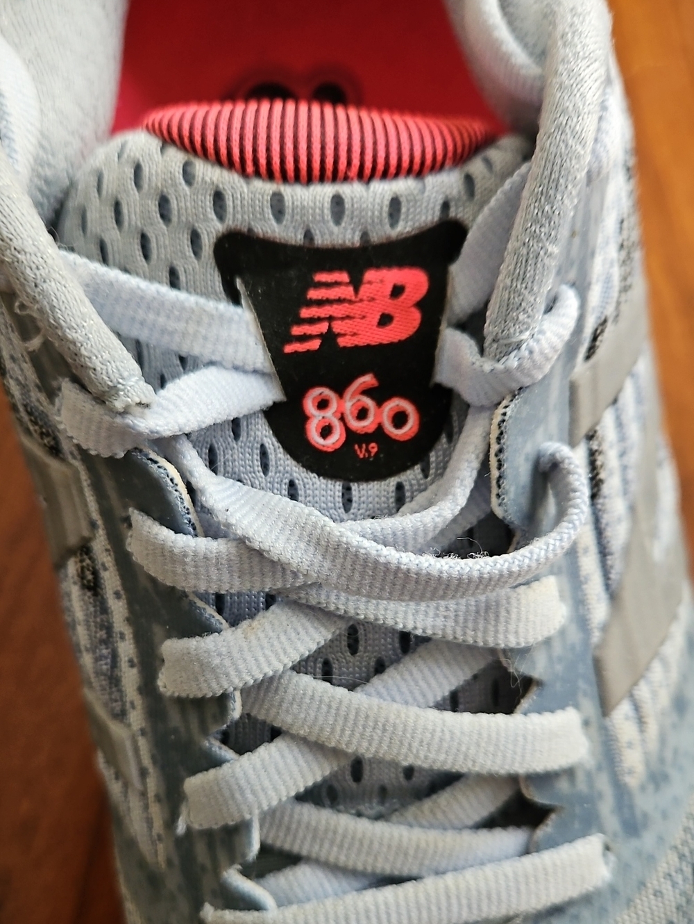 New Balance Women's Light Blue Athletic Sneakers with Pink Accents - Picture 6 of 8